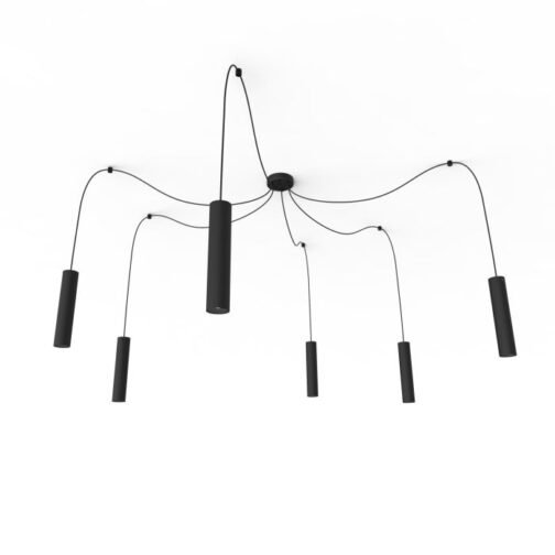 Suspension Médusa noire 6 branches