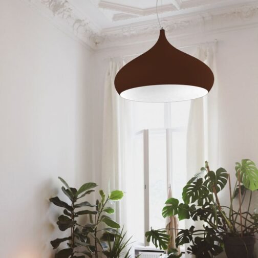 Suspension Calice Ø60 Cowhide rouge/Blanc – Image 3