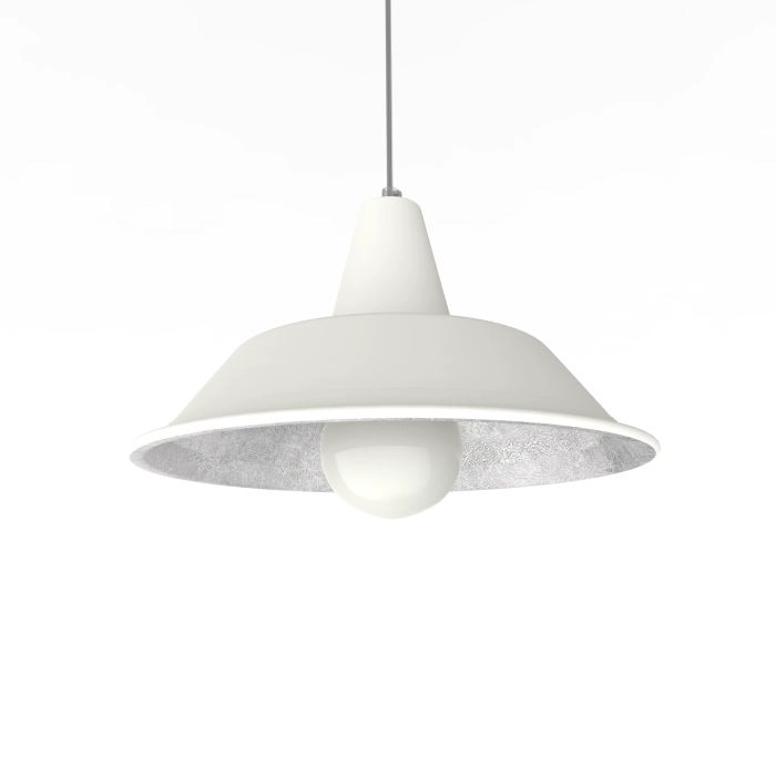 Susp Duna Blanc/Argent Ø35