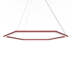 Plafonnier Esagono Ø90 Rouge