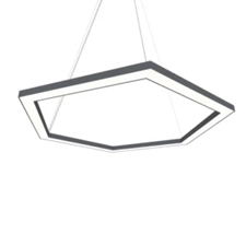 Plafonnier Esagono Ø60 Gris Anthracite