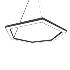 Plafonnier Esagono Ø60 Noir