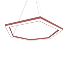 Plafonnier Esagono Ø60 Rouge