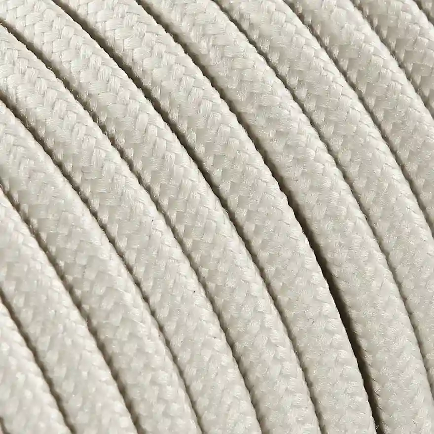 câble électrique souple rond crème