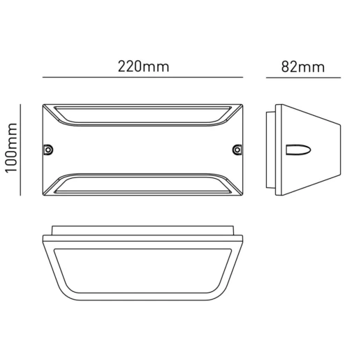 APPLIQUE EXTERIEUR Priamo Dimensions